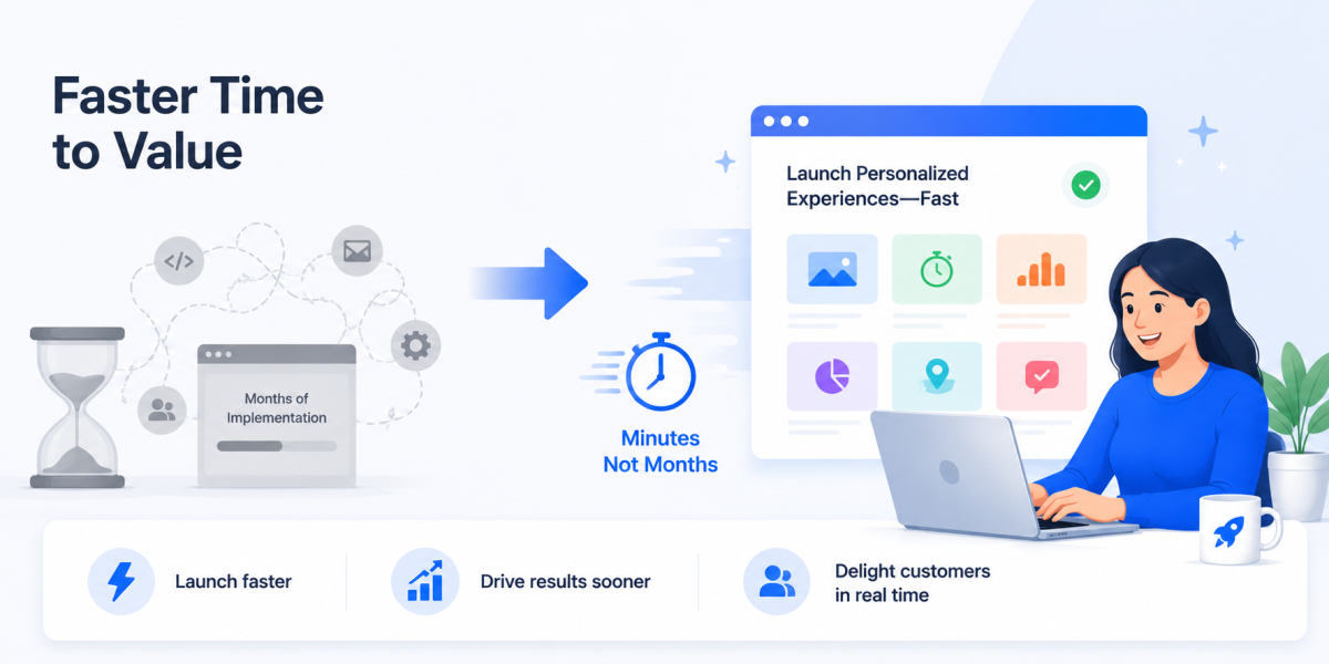 Equipo de marketing implementando personalización de email más rápido
